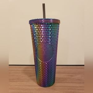 NWT Starbucks Oil Slick Studded Tumbler Iridescent Venti 24oz
